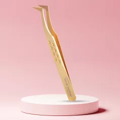 Long Lashes Pro Fiber L- alakú Volume csipesz - Arany