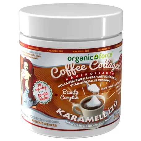 Coffee Collagen - KávéKollagén KARAMELL 318g - organic force