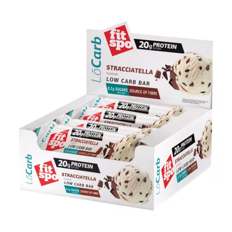 FitSpo Low Carb Protein bar Stracciatella 1 karton (60gx12db)