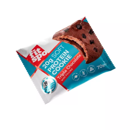 FITSPO Protein Collagen Cookie Triple Chocolate 1 karton (70gx10db)