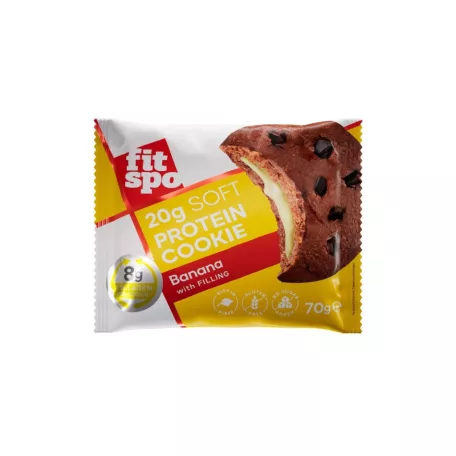 FITSPO Protein Collagen Cookie Banana 1 karton (70gx10db)