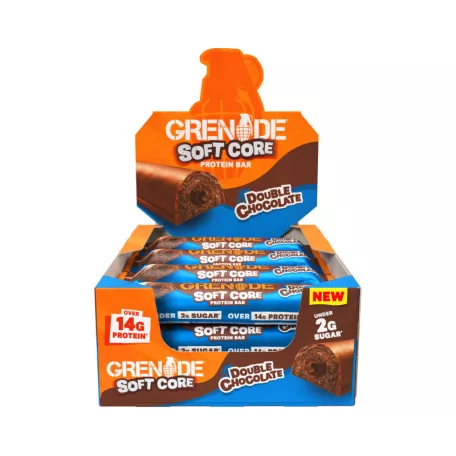 GRENADE Soft Core Double Chocolate Protein Bar 1 karton (50gx12db)