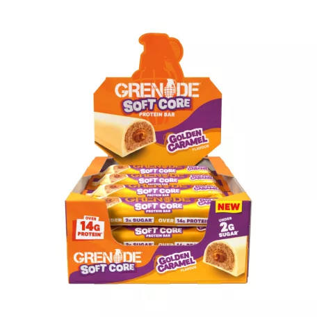 GRENADE Soft Core Golden Caramel Protein Bar 1 karton (50gx12db)