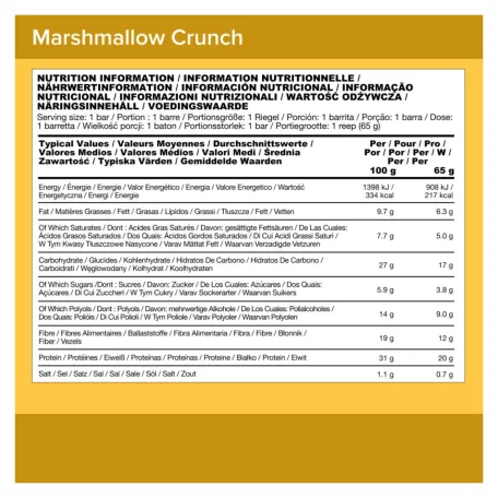 OPTIMUM NUTRITION CRUNCH PROTEIN BAR MARSHMALLOW 1 karton (65gx10db)