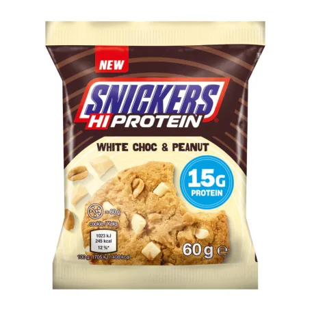 SNICKERS HiProtein Cookie - White Chocolate & Peanut 1 karton (60gx12db)