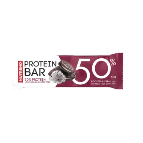 NUTREND PROTEIN BAR 50% COOKIES&CREAM 1 karton (50gx30db)