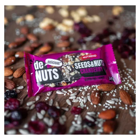 NUTREND DeNuts Seeds+Nuts Cranberry 1 karton (35gx42db)