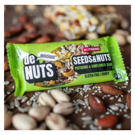 NUTREND DeNuts Seeds+Nuts Pistachio+Sunflower 1 karton (35gx42db)