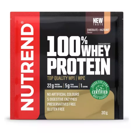 NUTREND 100% Whey Protein Chocolate+Hazelnut 1 karton (30gx10db)