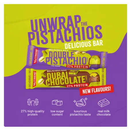 NUTREND DELICIOUS BAR Dubai chocolate 1 karton (50gx28db)