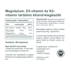 Vitaking MagneTrio [Mg+K2+D3] 80 kapszula