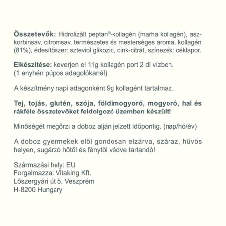 Vitaking Kollagén Italpor Epres 330g