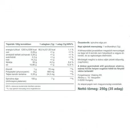 Vitaking Spirulina por 250g