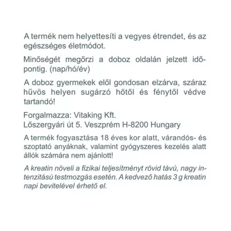 Vitaking Creatine por 250g