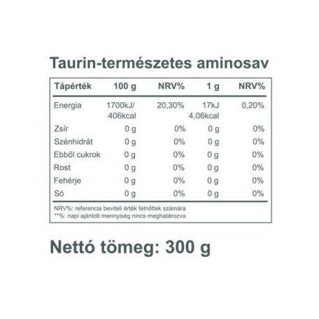 Vitaking Taurin por - Natúr 300g