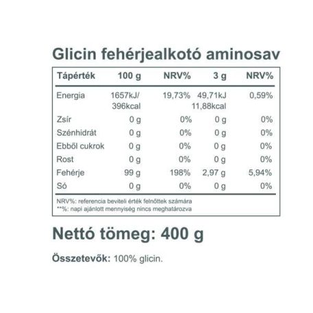Vitaking Glicin por - Natúr 400g