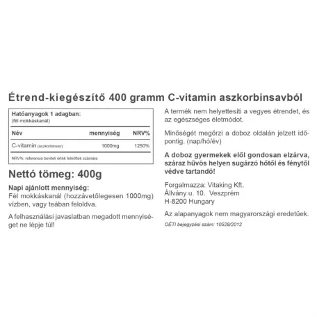 Vitaking C-Ascorbin por 400g