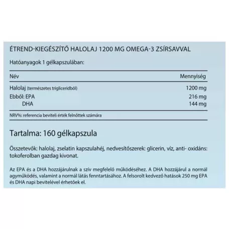 Vitaking Halolaj 1200mg 160 gélkapszula