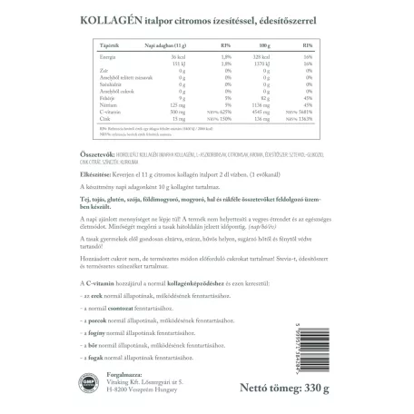 Vitaking Kollagén Citrom 330g