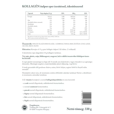 Vitaking Kollagén Eper 330g