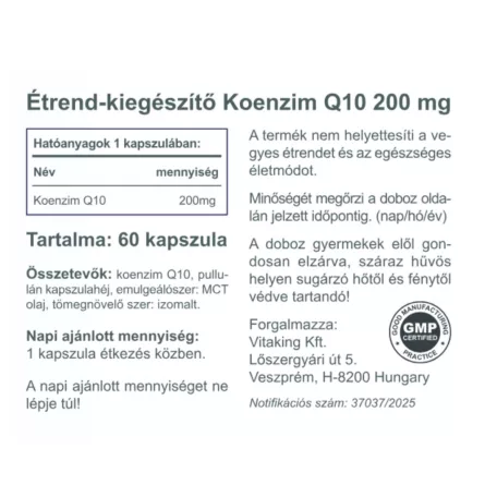 Vitaking Q10 200mg 60 kapszula