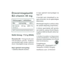 Vitaking B2 Riboflavin 40mg 60 kapszula