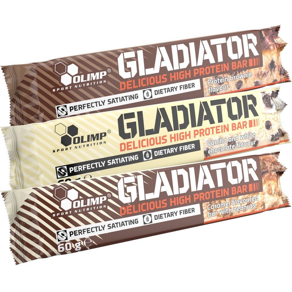 Olimp Gladiator® High Protein bar fehérje szelet 1karton (60gx15db) Olimp Gladiator® High Protein bar fehérje szelet 1karton (60gx15db)